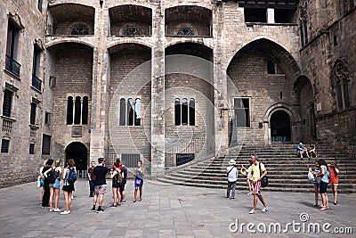 Barcelona City History Museum Editorial Stock Photo