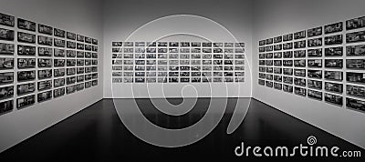 Barcelona Contemporary Art Museum and Exhibition with Many Photos. Spain Editorial Stock Photo