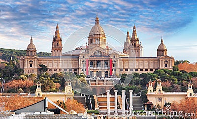 Barcelona National art museum of Catalonia (MNAC) Stock Photo