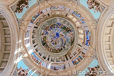 Barcelona National Museum dome Editorial Stock Photo