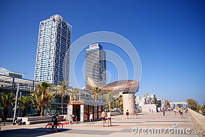 Barcelona promenade Editorial Stock Photo