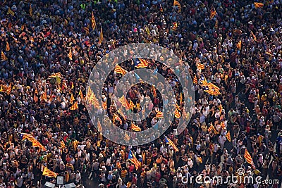 Barcelona rally for independence Editorial Stock Photo