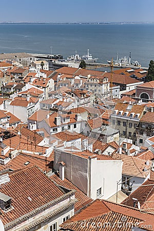 Barcelona rooftop landscape Stock Photo