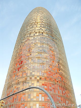 Barcelona's Torre Agbar Stock Photo