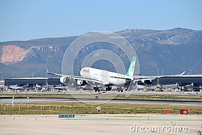 EP-MMQ Mahan Airlines Airbus A340-600 (16) Editorial Stock Photo