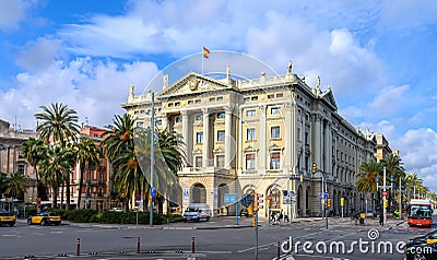 Military Government of Barcelona, Spain Editorial Stock Photo