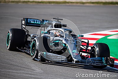 Formula One Test Days 2019 - Lewis Hamilton Editorial Stock Photo