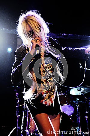 Taylor Momsen, frontwoman of The Pretty Reckless band and Gossip Girl TV Show actress Editorial Stock Photo