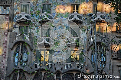 Barcelona, Spain, June 2012: Casa BatllÃ². Editorial Stock Photo