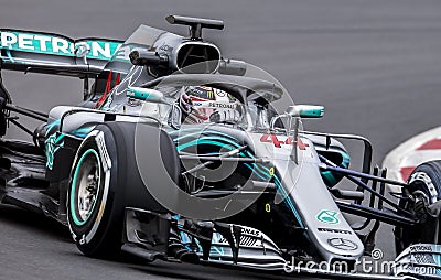 FORMULA ONE TEST DAYS 2018 - LEWIS HAMILTON Editorial Stock Photo