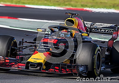 FORMULA ONE TEST DAYS 2018 - MAX VERSTAPPEN Editorial Stock Photo