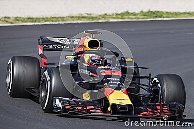 FORMULA ONE TEST DAYS 2018 - MAX VERSTAPPEN Editorial Stock Photo