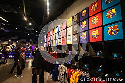 Barcelona official store Editorial Stock Photo