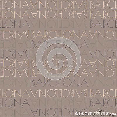 Barcelona, Spain seamless pattern Vector Illustration