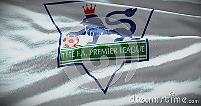 Barcelona, Spain - 17 September 2022: England Premier League FC football club, soccer team logo. 3D illustration Cartoon Illustration