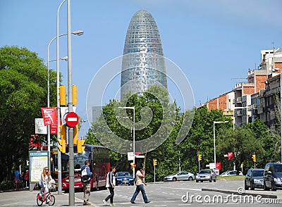 Barcelona street Editorial Stock Photo