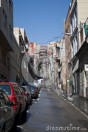 Barcelona street view Editorial Stock Photo