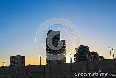 Barcelona sunset Stock Photo