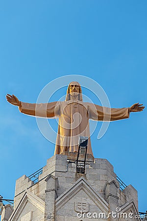 Barcelona. Temple of the holy heart of Jesus. Stock Photo