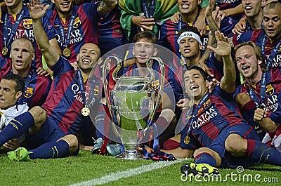 Barcelona wins Champions League Final Editorial Stock Photo