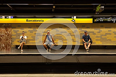 Barceloneta Metro, Barcelona Editorial Stock Photo