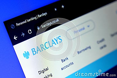 Barclays bank logo Editorial Stock Photo