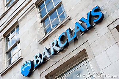 Barclays Bank signage Editorial Stock Photo