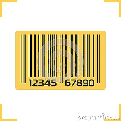 Barcode color icon Vector Illustration