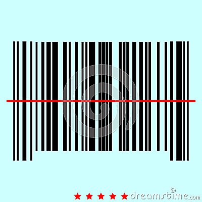 The barcode it is color icon . Vector Illustration