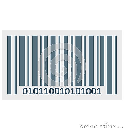 Barcode Color Isolated Vector Icon that easily can be modified and edit. Vector Illustration