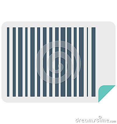 Barcode Color Isolated Vector Icon Editable Vector Illustration
