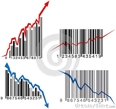 Barcode graphs Vector Illustration