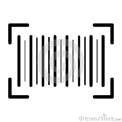 Barcode icon. supermarket product identification code. Vector symbol isolated on white Vector Illustration