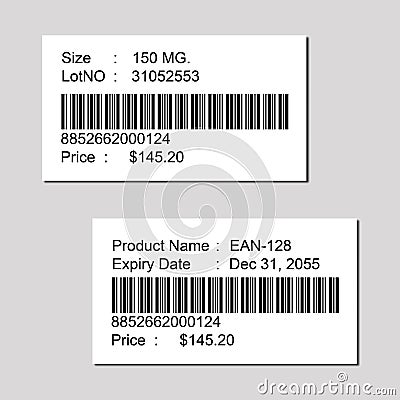 Barcode Label Stock Photo