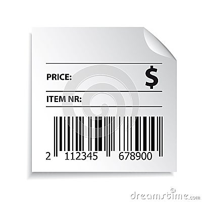 Barcode label price tag Vector Illustration