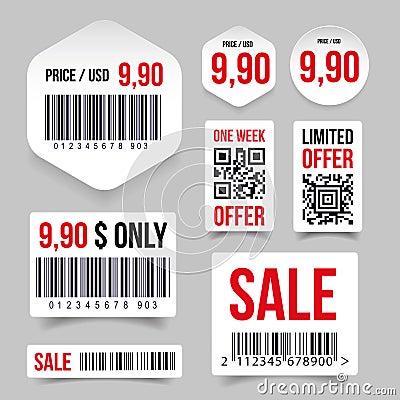 Barcode label tag sale Vector Illustration