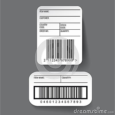 Barcode label template vector Vector Illustration
