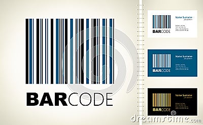Barcode logo. Bar code vector. Vector Illustration