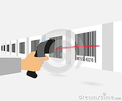 Barcode scanning Vector Illustration