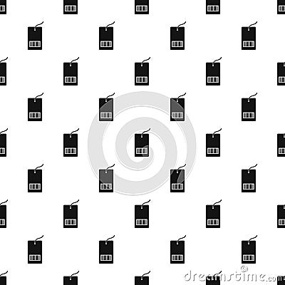 Barcode tag pattern, simple style Vector Illustration