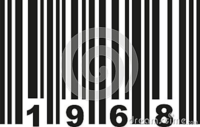 Barcode 1968 vector Vector Illustration