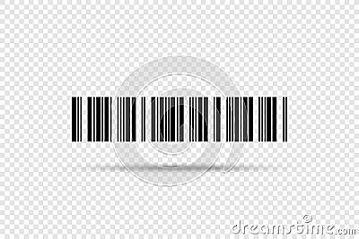 Barcode - vector icon. Bar code on transparent background Vector Illustration