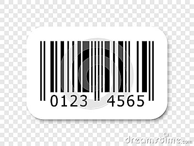 Barcode vector icon numbers vector bar code label Vector Illustration