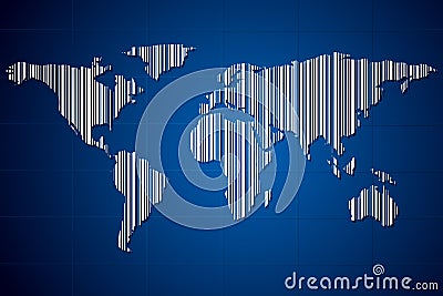 Barcoded Earth Vector Illustration