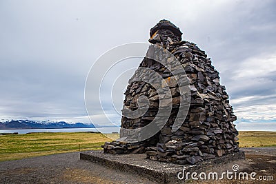 Bardar Saga Snaefellsnes Statue, Iceland Stock Photo