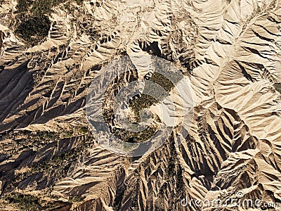 Bardenas Reales, Spain, aerial footage Stock Photo