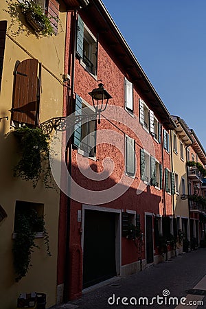 Bardolino, Italy - July 11, 2022 - the historic center of Bardolino on Lake Garda on a summer afternoon Editorial Stock Photo