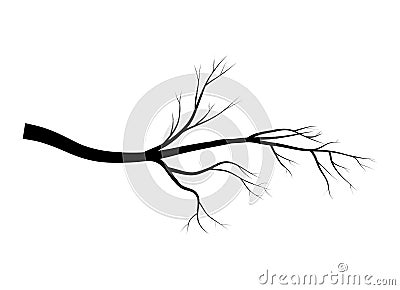 Bare branch tree silhouette vector symbol icon design. Beautiful illustration isolated on white background Vector Illustration