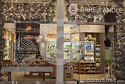 Bare Candle store at Oculus of the Westfield World Trade Center Transportation Hub in New York Editorial Stock Photo