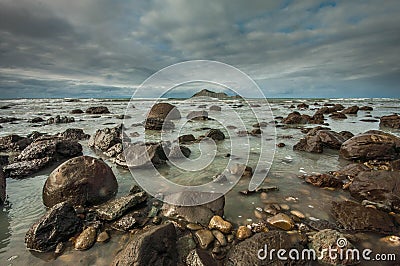 Bare Island (Motu-O-Kura). Hawke's Bay. New Zealand Stock Photo